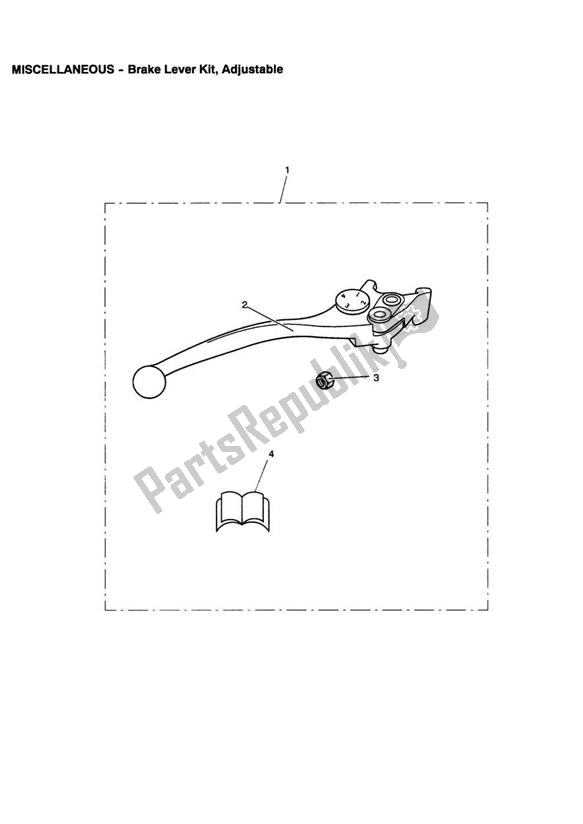 All parts for the Brake Lever Kit, Adjustable of the Triumph America Carburettor 790 2002 - 2007